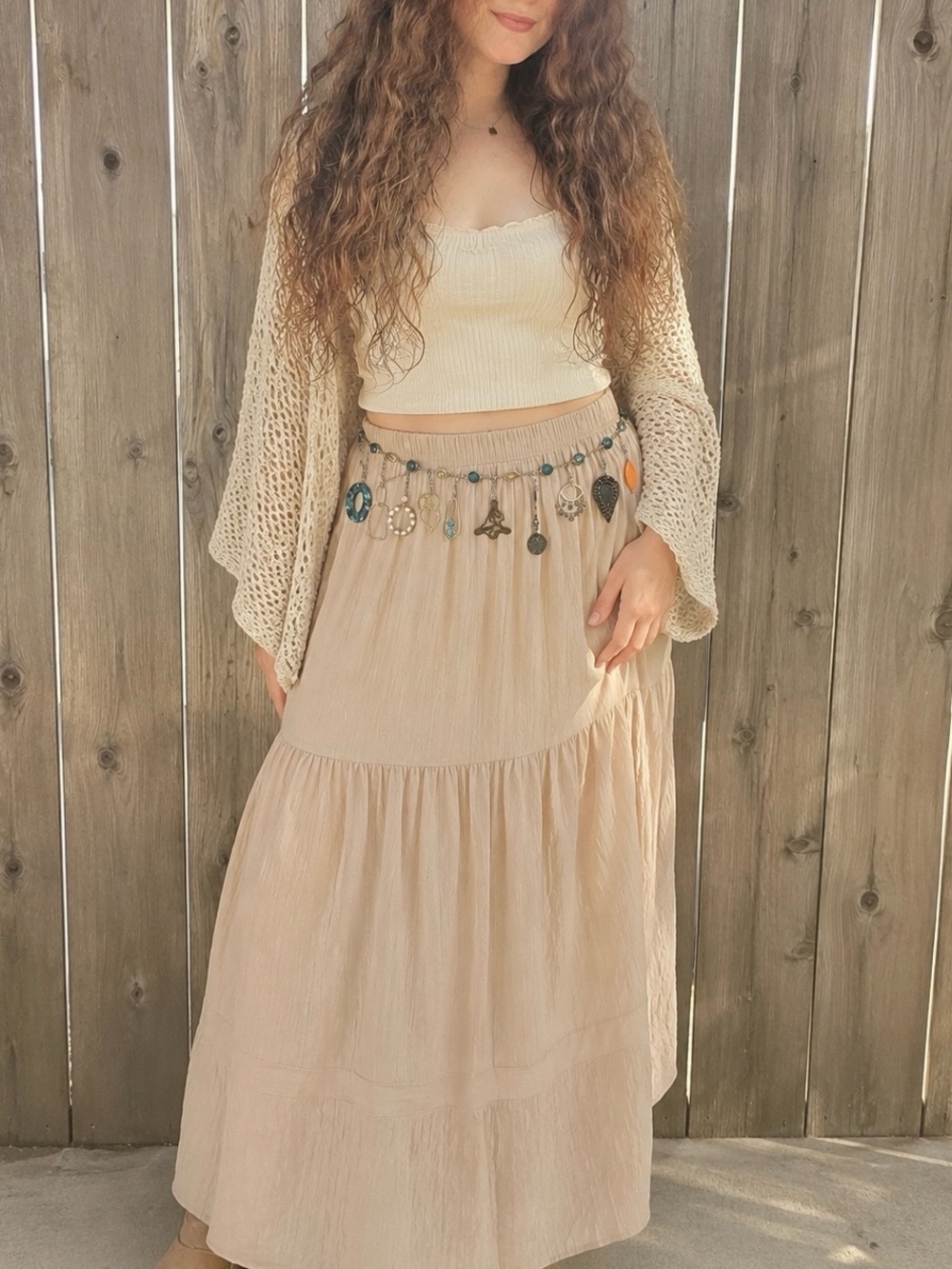 #223 Handmade Upcycled Boho Belt Chain with Detachable Pendants -One of a Kind ✨
